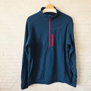 Icebreaker Descender Long Sleeve Half Zip Mens Size XL Largo Merino GT Wool - Picture 1 of 10
