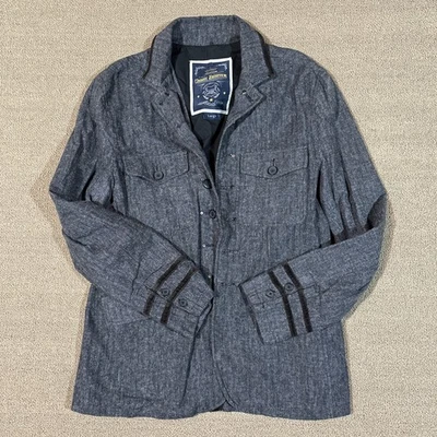 Chaqueta Blazer Militar Urban Behavior Para Hombre Grande Gris Puño Rayas [M540] Foto 1 de 4