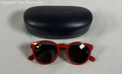 Ralph Lauren Red Black PH4184 5257/87 49-22 145 3N Round Womens Sunglasses - Image 1 of 4
