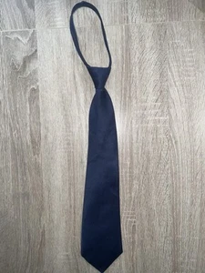 Krawatte Navy Blau Schlips Klassisch Reißverschluss 35 x 8 - Bild 1 von 2