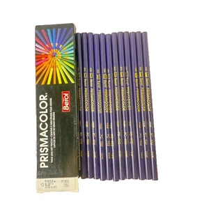 12 BEROL PRISMACOLOR Thick Lead Art Pencils~Violet PC 932 w/ Box~NIB~Unsharpened - Picture 1 of 8