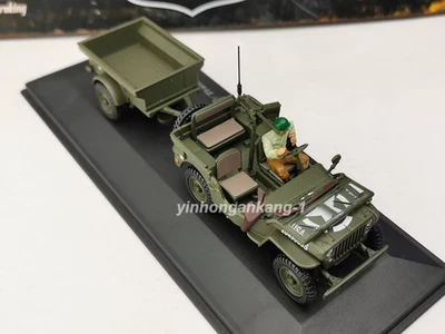 Kangwei 1/43 Jeep Willys Military Off-Road Vehicle Jeep Trailer Alloy Car Model - Image 1 of 4