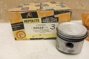 NOS OEM A.E HEPOLITE MITSUBISHI 4G32 76.900mm STD 1597cc PISTONS SET - Picture 1 of 4