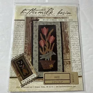 Buttermilk Basin Banner May Potted Tulips Pattern 7.5”x14.5” NEW - Picture 1 of 3