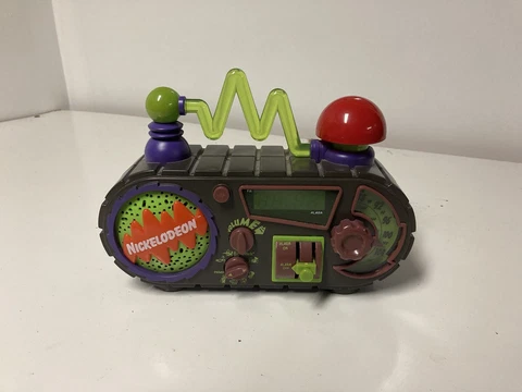 Vintage 1995 Nickelodeon Time Blaster Alarm Clock Radio Tested Working! Cover