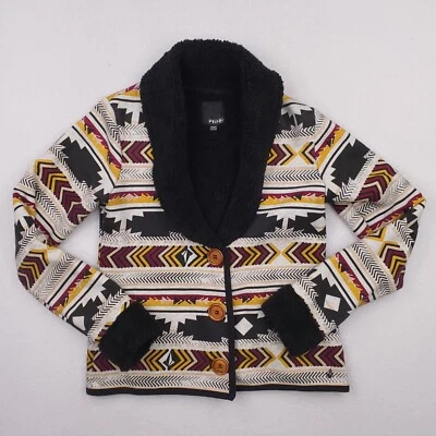 Volcom Jacket Womens M Multicolor Baba Black Sheep Sherpa Southwestern Navajo - Image 1 of 4