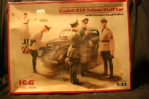 ICM WWII STAFF CAR WITH GERMAN ROAD POLICE MODEL KIT 1/35 KIT # 35480 - Picture 1 of 2