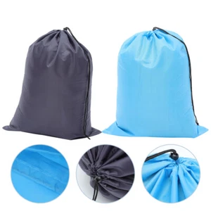 2 Pcs Travel Storage Pouch Travel Laundry Stuff Sack Mesh Travel Laundry Bag - Picture 1 of 12