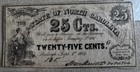 New Listing25 Cents Obsolete Currency The State of North Carolina 1862 Circulated #75437