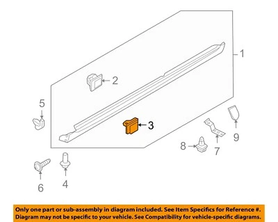 Clip de moldura basculante exterior HYUNDAI OEM 05-15 Tucson 877562E000 Foto 1 de 2