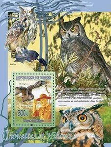 Guinea 2008 MNH - FAUNA- Owls & Scouts: Robert B Powell. YT 835, Mi 5539/BL1519 - Picture 1 of 1