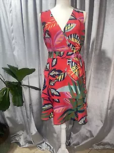 Alex Marie Women's Red Hawaiian Sleeveless Dress Size 12 - Picture 1 of 13