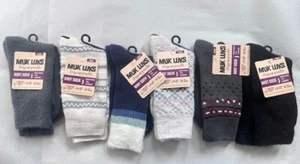 Muk Luks Boot Socks Sock Fits Shoe Size Womens 6-11 Mens 6-10 Crew SOFT & WARM - Picture 1 of 14