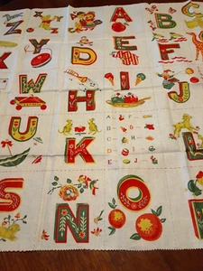 Panel de tela para niños de la A a la Z - Tela de apliques de corte y costura 35" x 36" - Imagen 1 de 12