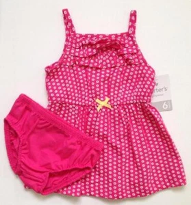 Neu mit Etikett Carters BABY MÄDCHEN rosa Spielkleid Größe 6 Monate + Windelhülle - Bild 1 von 1