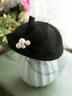 Pillbox Hat Mesh Veil Cap Headpiece Clip Wedding Party Hat Hot Royal