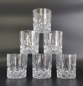 (6) BICCHIERI BICCHIERI VINTAGE CRISTALLO VECCHIO STILE WHISKY ROCCE 8 OZ - Foto 1 di 11