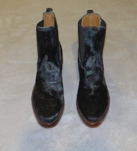 Ralph Lauren RRL Women's Black Hair on Hide Plainview Chelsea Boot 6.5B NWB $990 - Picture 1 of 14