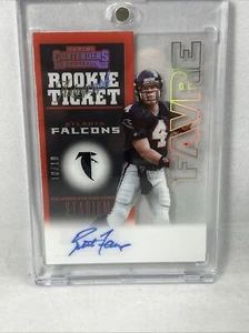 PANINI BRETT FAVRE AUTO 2019 CONTENDERS ROOKIE TICKET CLEAR 10/10 FALCONS SP - Picture 1 of 11