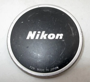 *ORIGINAL* NIKON NIKKOR 72N 72MM SCREW IN FRONT METAL LENS CAP - Picture 1 of 2