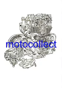 ROYAL ENFIELD Constellation Engine - Cutaway Drawing..A4..Free Postage Worldwide - Picture 1 of 12