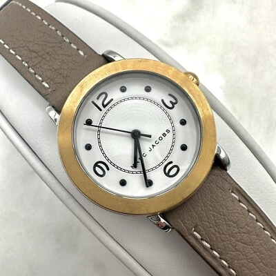 Reloj Marc Jacob’s MJ1605, Oro Rosa, Esfera Blanca, Cuero, BATERÍA NUEVA Foto 1 de 4