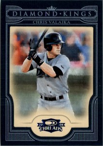 2008 Donruss Threads Diamond Kings Framed Blue Card #7 Chris Valaika /50