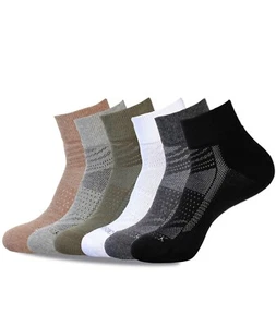 6 PAIR QUARTER CREW SOCKS ANKLE LOW CUT SUPER SOFT CUSHIONED COTTON ALL SIZES - Picture 1 of 34