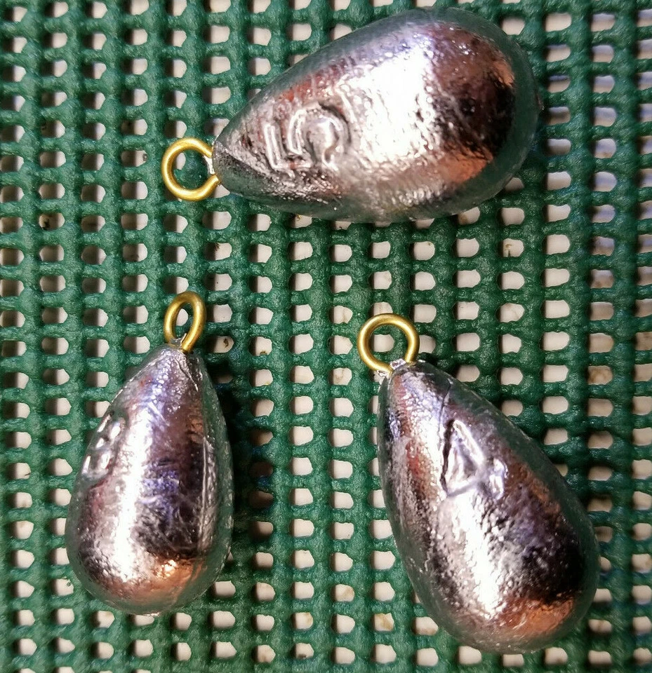 B&W TACKLE Lead Bell Sinkers with brass eyes~Package of 10~Choose Size~Free Shipping