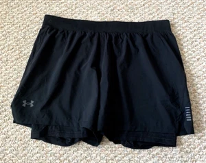 Pantalones cortos deportivos Under Armour Iso-Chill para hombre 1364858-001 negros ajustados talla 2XL - Imagen 1 de 12