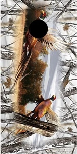 Pheasant hunting snow camouflage cornhole game decal wrap - Picture 1 of 1