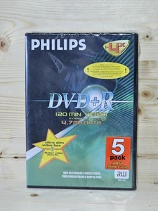 Philips DVD+RW Rewritable Blank Discs 4.7GB - 5 Pack Brand New & Sealed   - Afbeelding 1 van 13