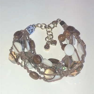 Браслет из нескольких нитей бохо с бисером коричневая деревянная раковина Brighton Riviera - Изображение 1 из 4