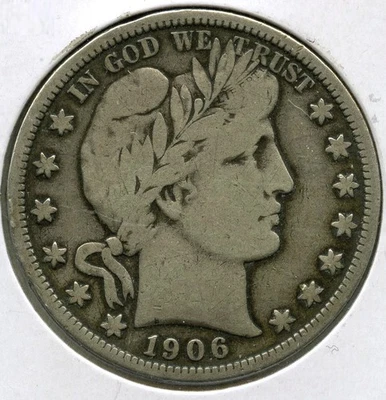 1906-O Barber Silver Half Dollar - New Orleans Mint - P666 - Image 1 of 2