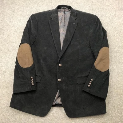 Abrigo deportivo Lauren Ralph Lauren para hombre 44R negro pana parche en el codo blazer Foto 1 de 4