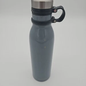 Contigo Water Bottle Stainless Steel Blue-Gray screw top lid - Picture 1 of 9