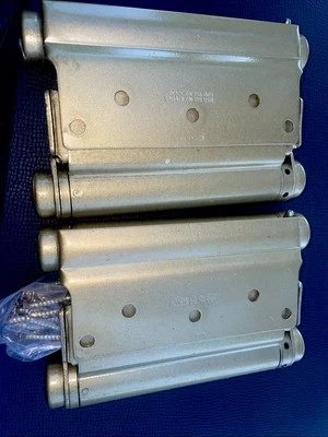 TRANS ATLANTIC CO 6 pulgadas Paquete de 2 bisagras de resorte de barril de doble acción de latón brillante Foto 1 de 2