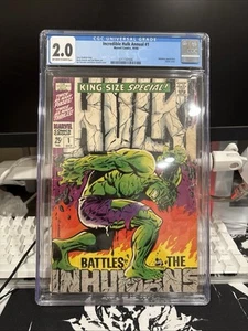 Incredible Hulk Annual #1 CGC 2.0 Key 1968 Steranko Classic OFF WHITE PG - Picture 1 of 2