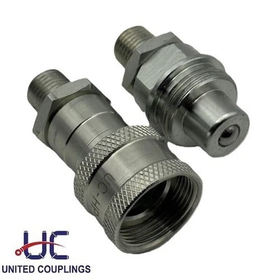 UNITED COUPLINGS 1/4" High Pressure Hydraulic Coupler Ball Type | 10k PSI | Replace Enerpac A-630