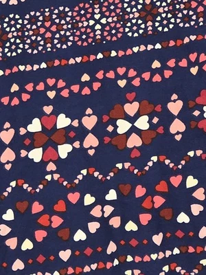 Leggings Lularoe TC - Nova sem etiquetas - Dia dos Namorados - Corações - Padrão de coração geométrico azul - Imagem 1 de 3