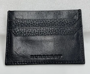 Burberry Men's Black Grainy Leather Card Holder Wallet Authentic - Bild 1 von 9