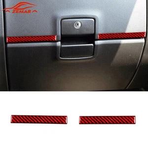 Red Carbon Fiber Upper Glove Box Accent Trim For Silverado GMC Sierra 2014-2018 - Bild 1 von 11
