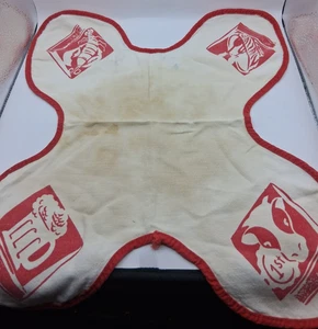 Delantal estilo babero vintage rojo y blanco - Imagen 1 de 4