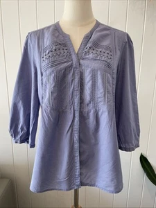 David Lawrence 100% Cotton Blouse, Size 12 - Picture 1 of 6