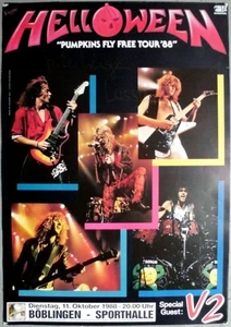 HELLOWEEN - 1988 - Live in Concert - Pumpkins Fly Free - Poster - Böblingen - Picture 1 of 1