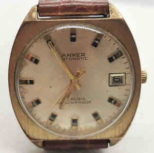 Orologio da polso uomo vintage Anker automatico antiurto antimagnetico data anni 60 - Foto 1 di 10