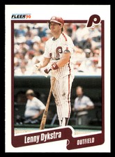 1990 Fleer Lenny Dykstra #556 Philadelphia Phillies