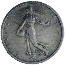 1917 FRANCE SILVER 1 FRANC SOWING SEED "LA SEMEUSE" Z552