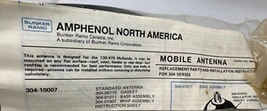 Antena móvil Amphenol 304-10007 con junta, base, conjunto de látigo (50) - Imagen 1 de 3