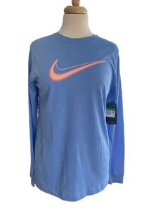 NIKE TEE Logo Active Sportswear Sz XL Youth Women’s Sz S Purple Long Sleeve - Picture 1 of 5